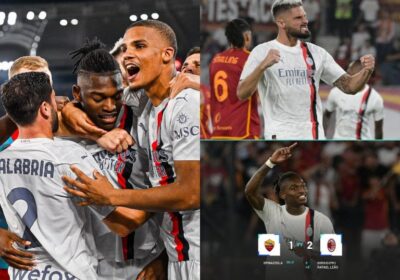 Roma 1-2 AC Milan - Leao và Giroud duy trì phong độ xuất sắc