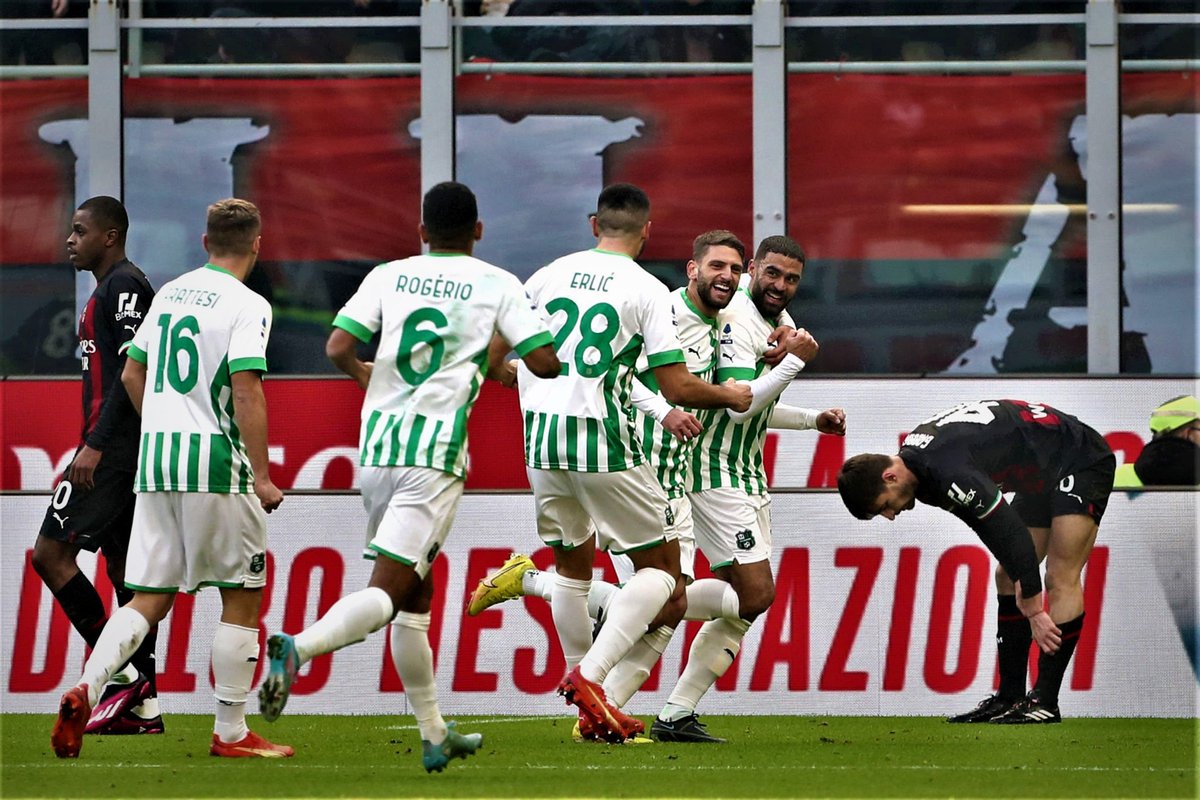 Berardi celebrated against Milan