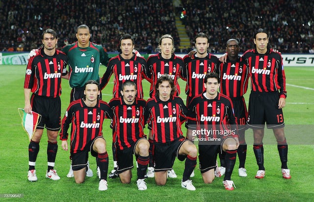 AC Milan last XI reach Champions League in 2007
