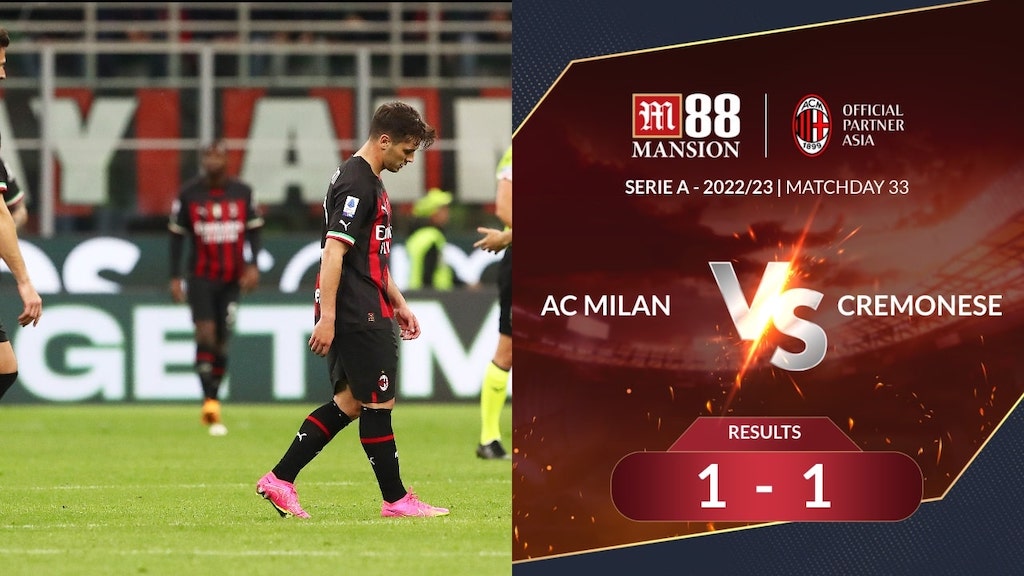 Milan 1-1 Cremonese - Serie A result