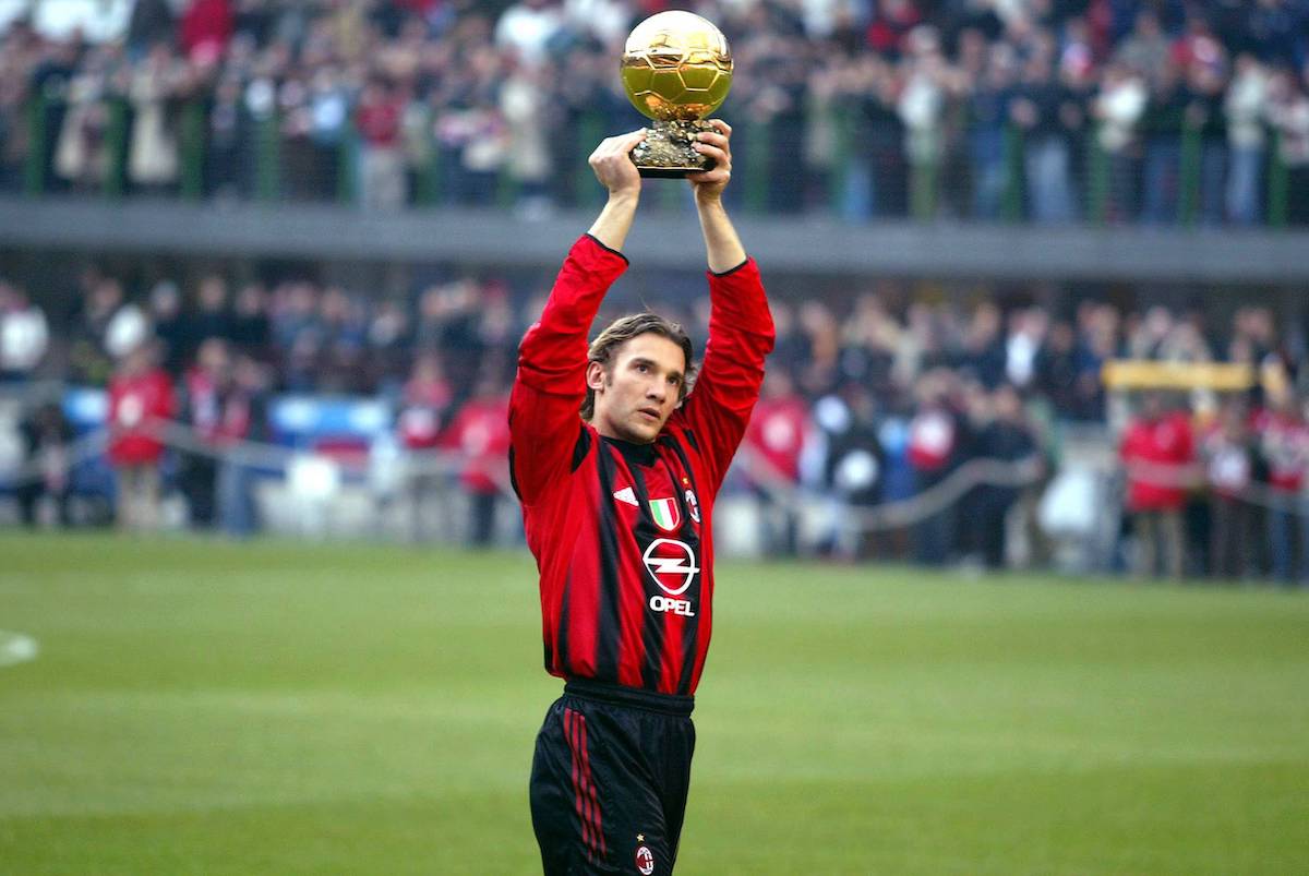 Shevchenko won Ballon d'Or while he was at AC Milan