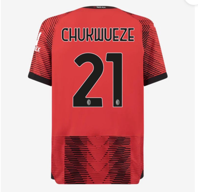 Chukwueze picked his number at AC Milan