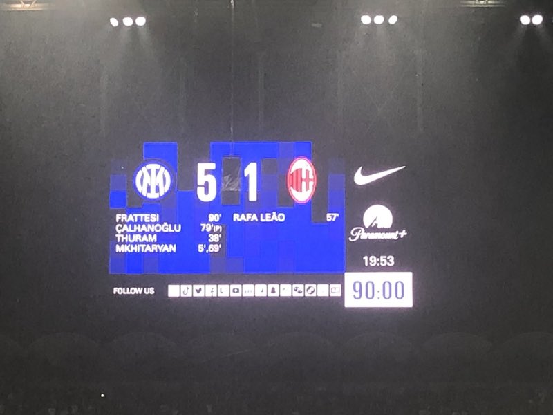 AC Milan heavily beaten by Inter Milan