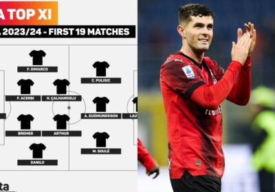 AC Milan - Pulisic ranked in Best Serie A XI